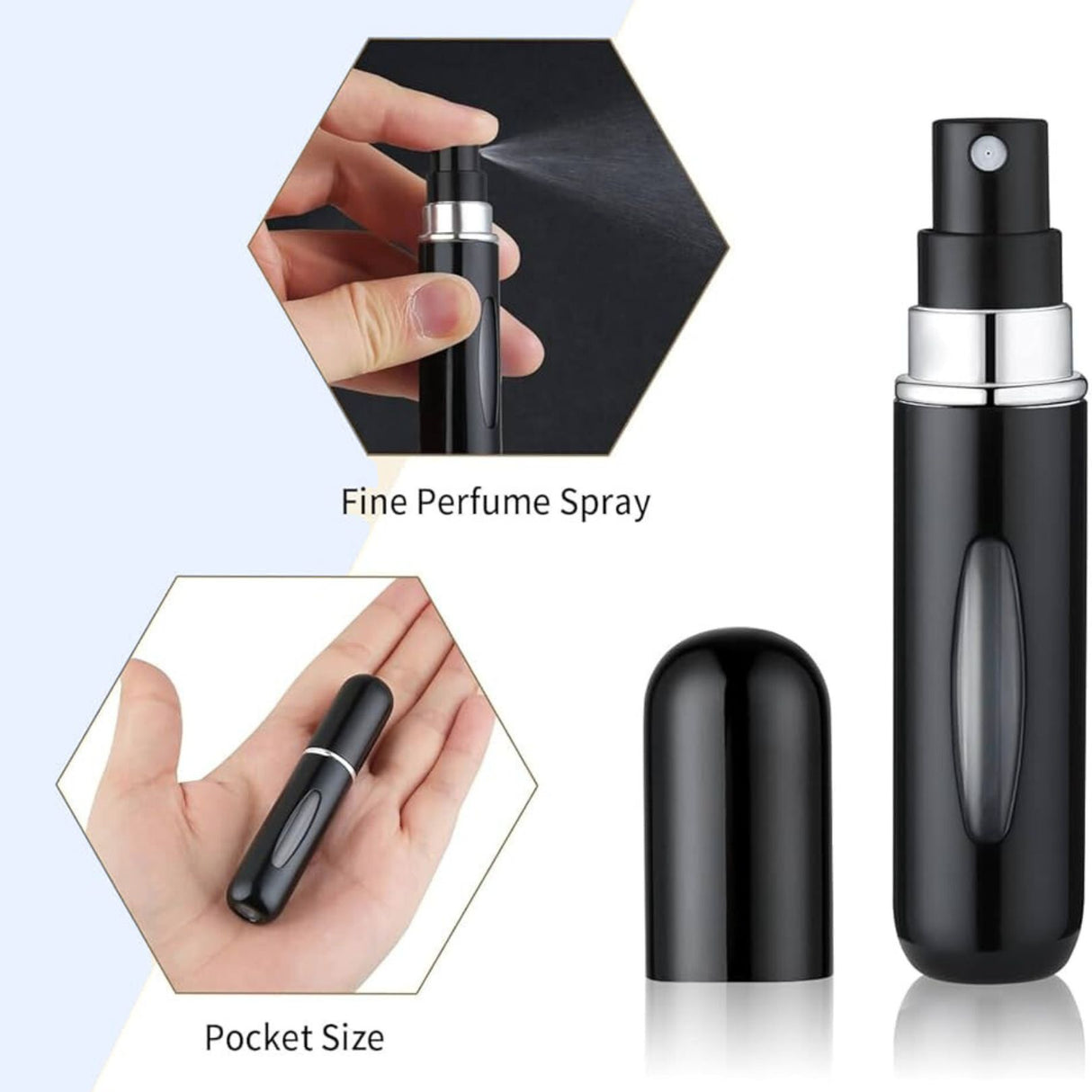 Cologne Refillable Travel Sprayer Atomizer 2 Pack