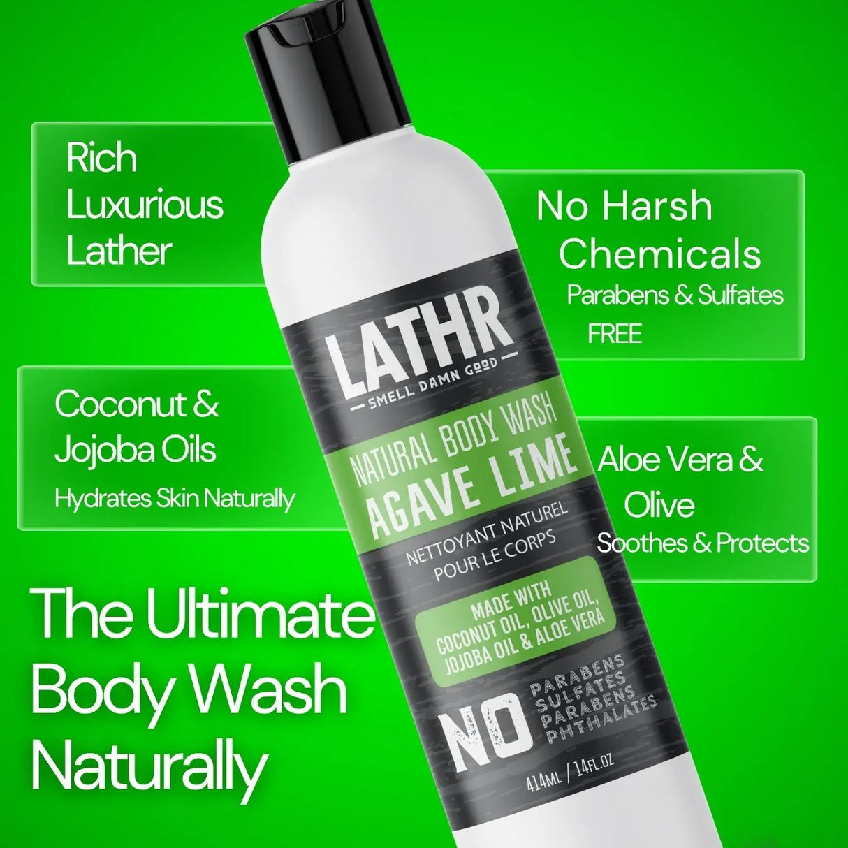 Agave Lime Body Wash LATHR Made In Canada