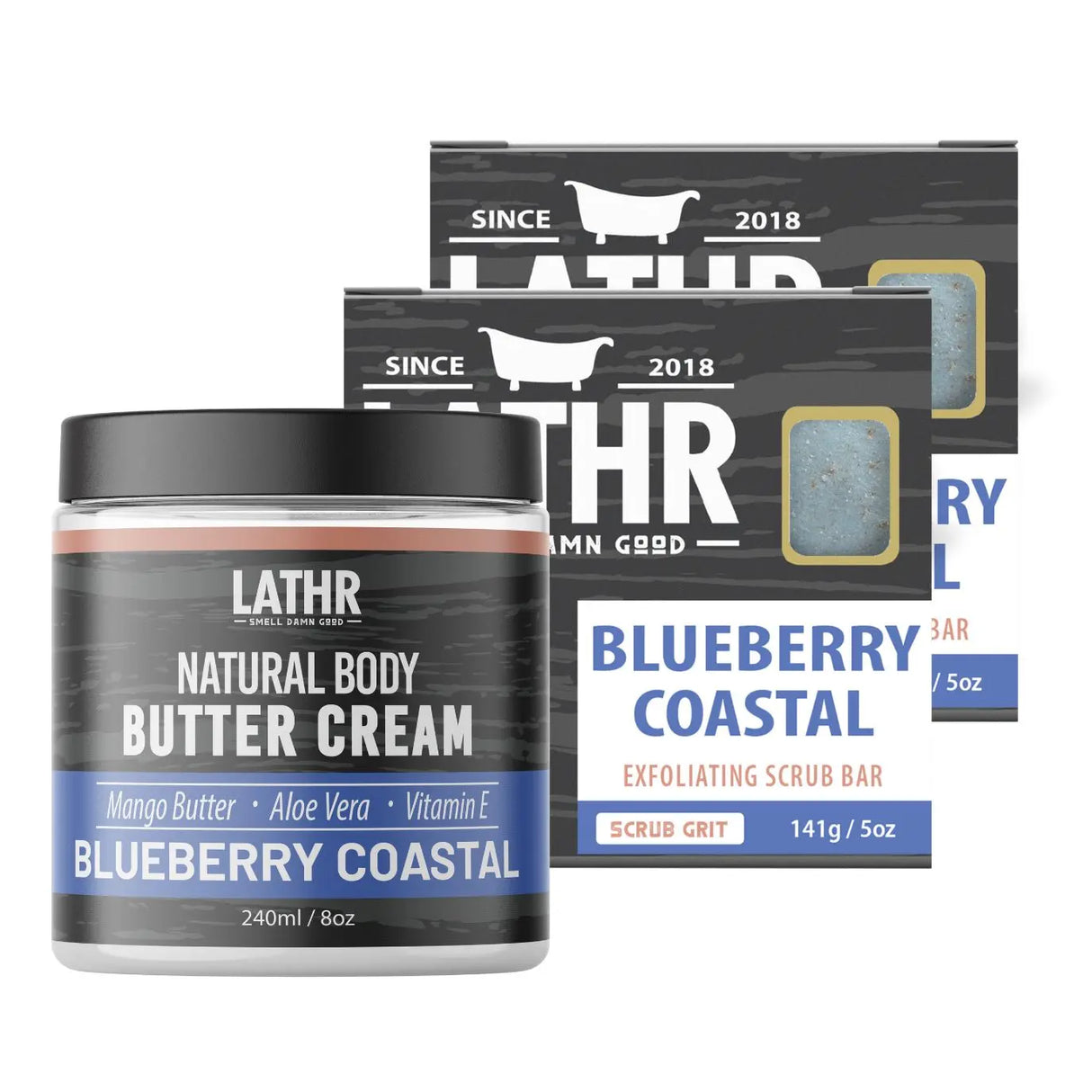 Blueberry Coastal Soap Bar LATHR Made In Canada