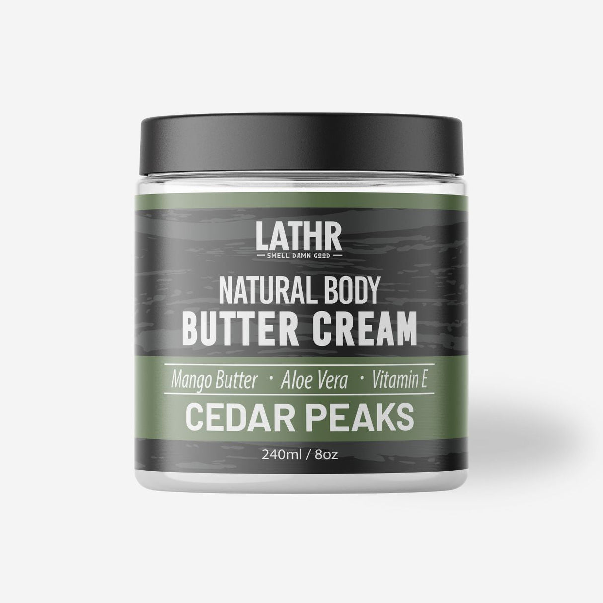 Body Butter Cream Cedar Peaks 8oz LATHR Made In Canada
