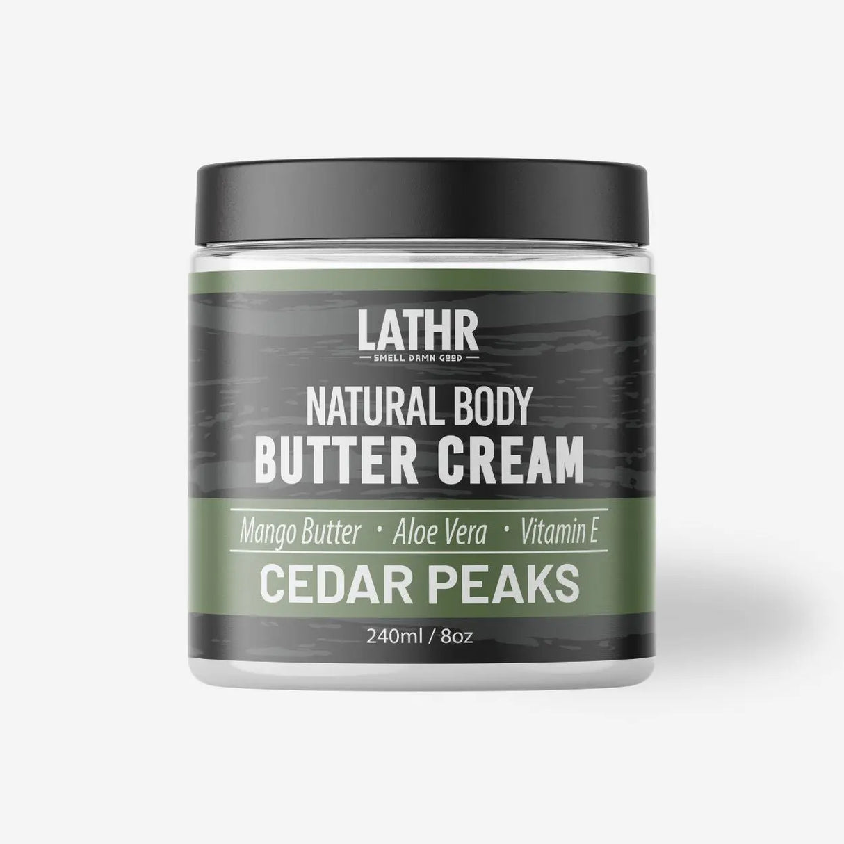 Body Butter Cream Cedar Peaks 8oz LATHR Made In Canada