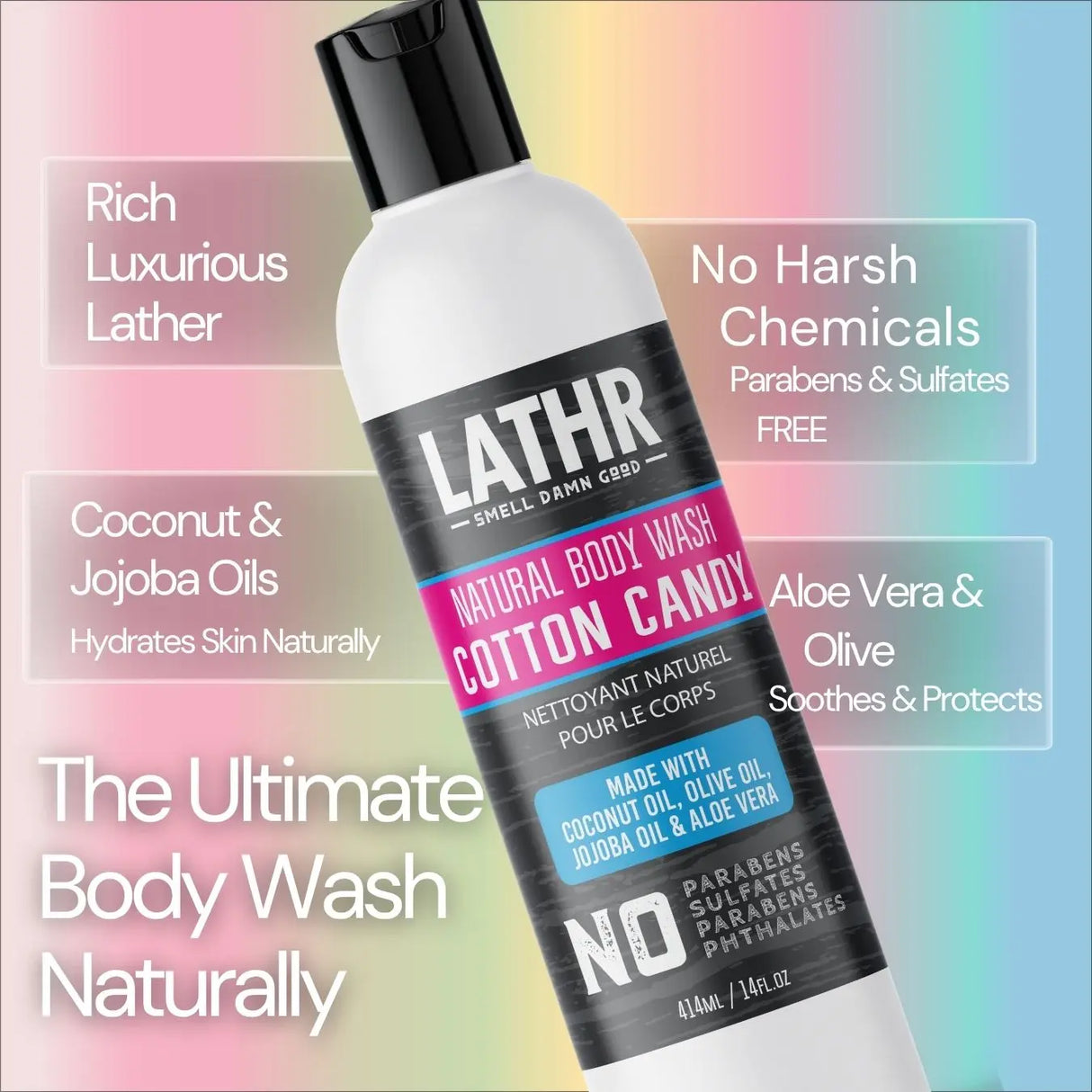 Cotton Candy Body Wash LATHR Made In Canada