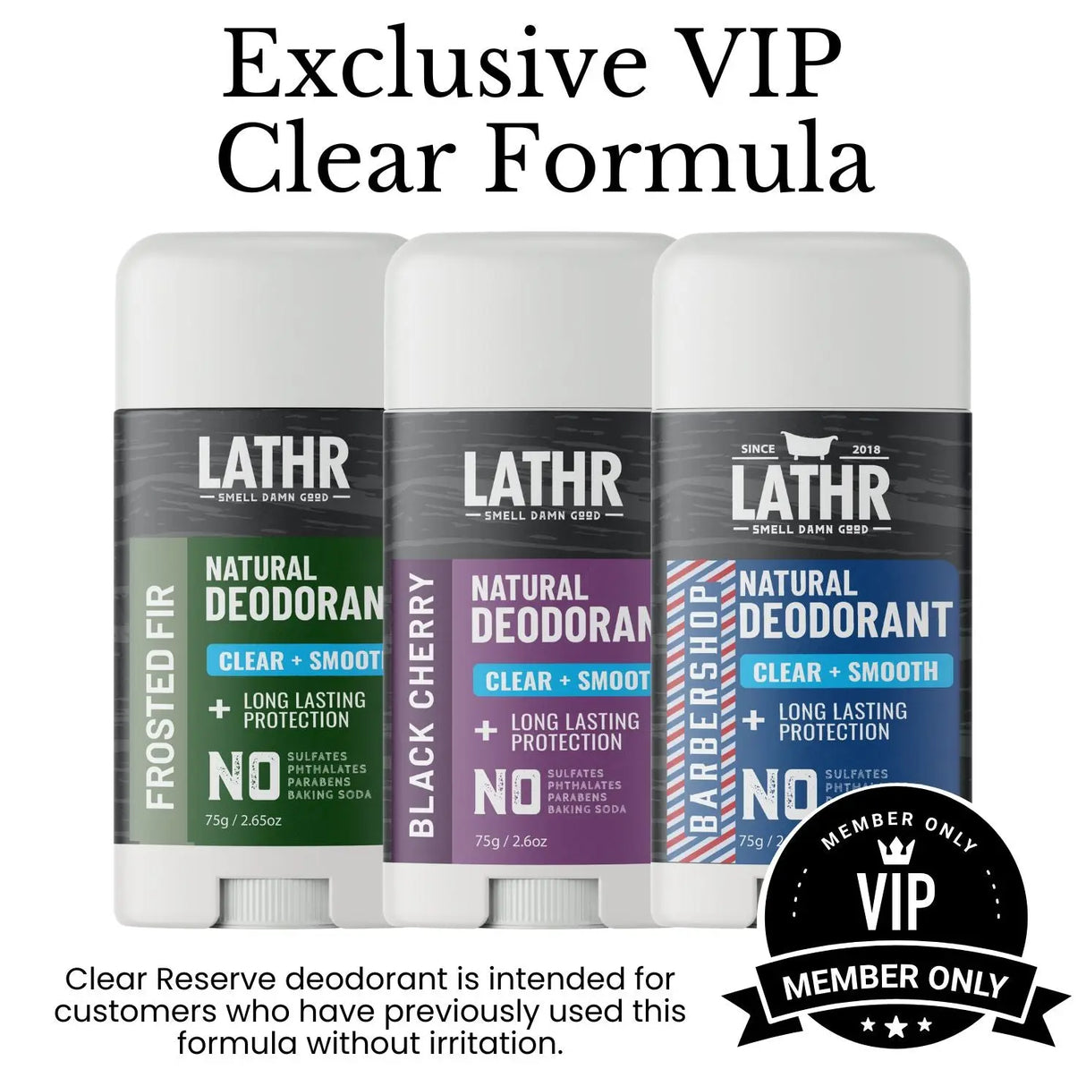 Natural Clear Reserve Deodorant LATHR Made In Canada