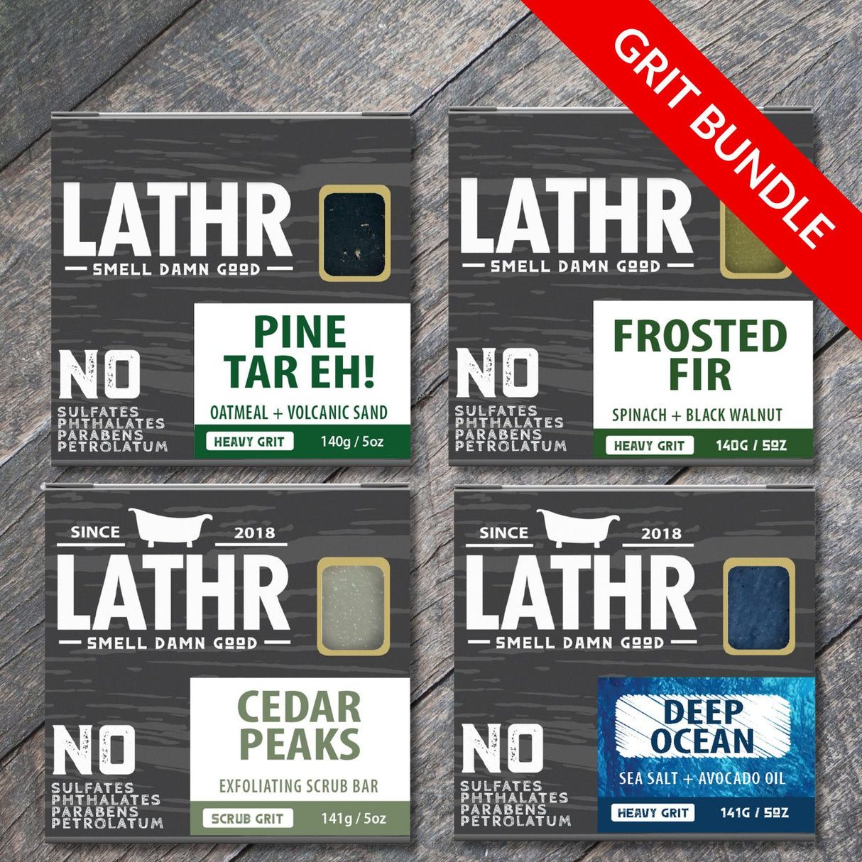 Heavy Grit Soap Bundle LATHR Made In Canada