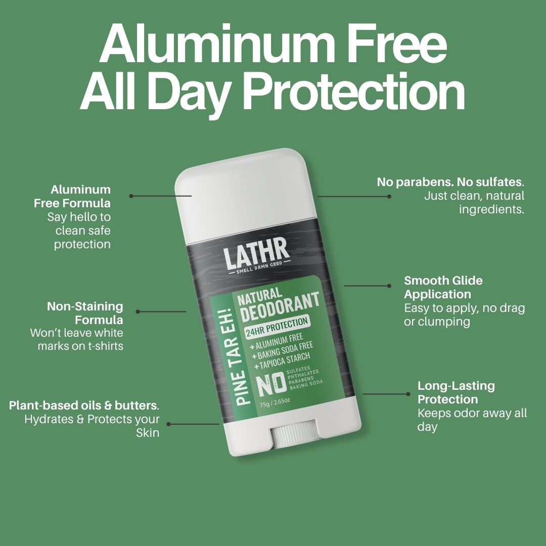 Natural Deodorant Pine Tar LATHR Made In Canada