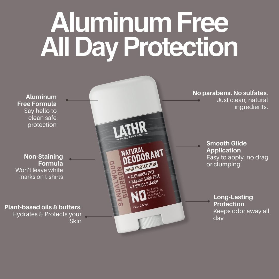 Natural Deodorant Sandalwood Bourbon LATHR Made In Canada