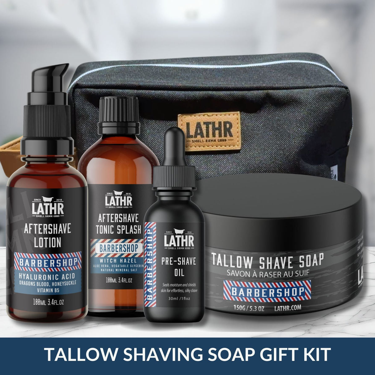 Tallow Shaving Essentials Gift Set LATHR Made In Canada