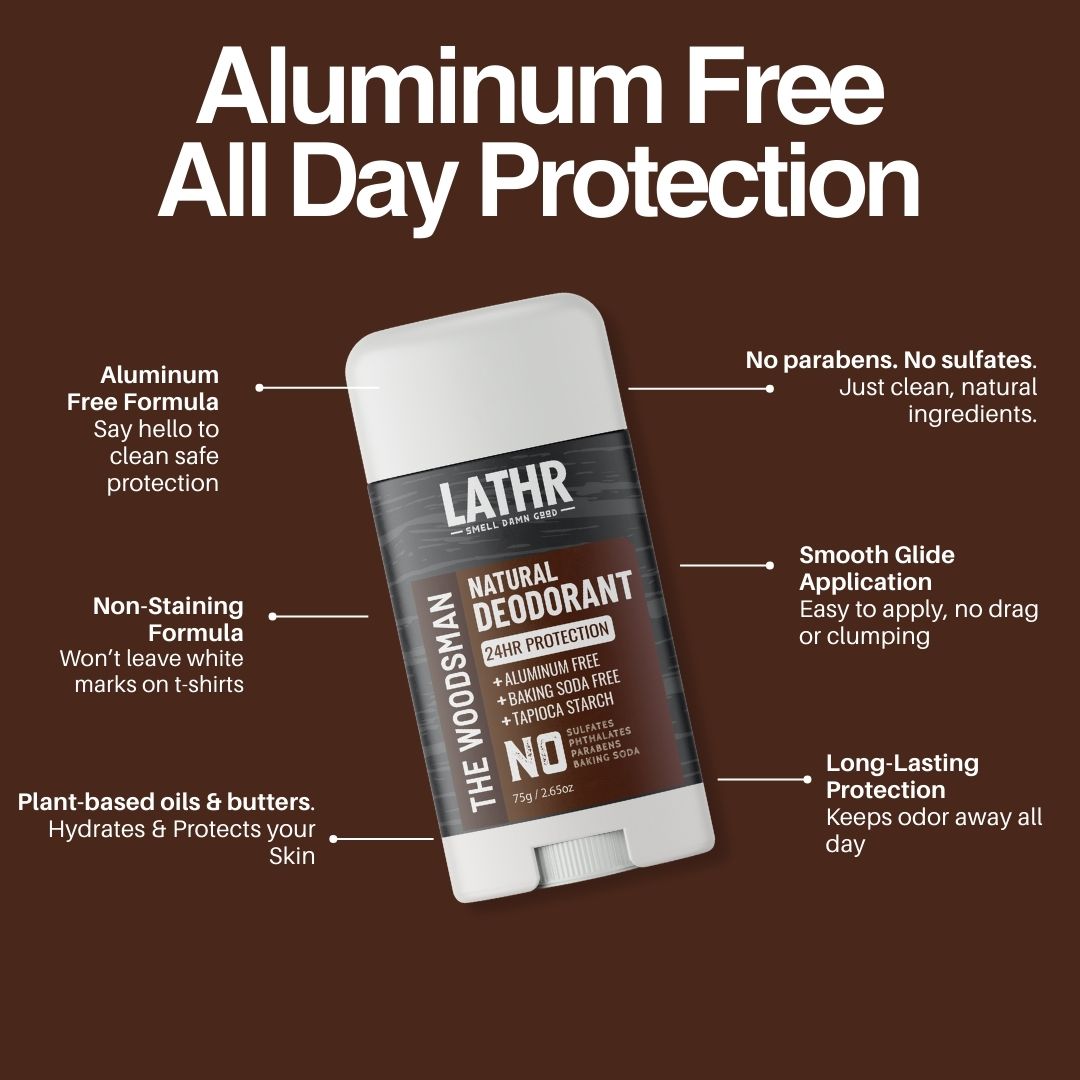 Natural Deodorant Woodsman LATHR Made In Canada