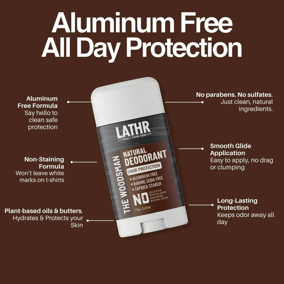 Natural Deodorant Woodsman LATHR Made In Canada