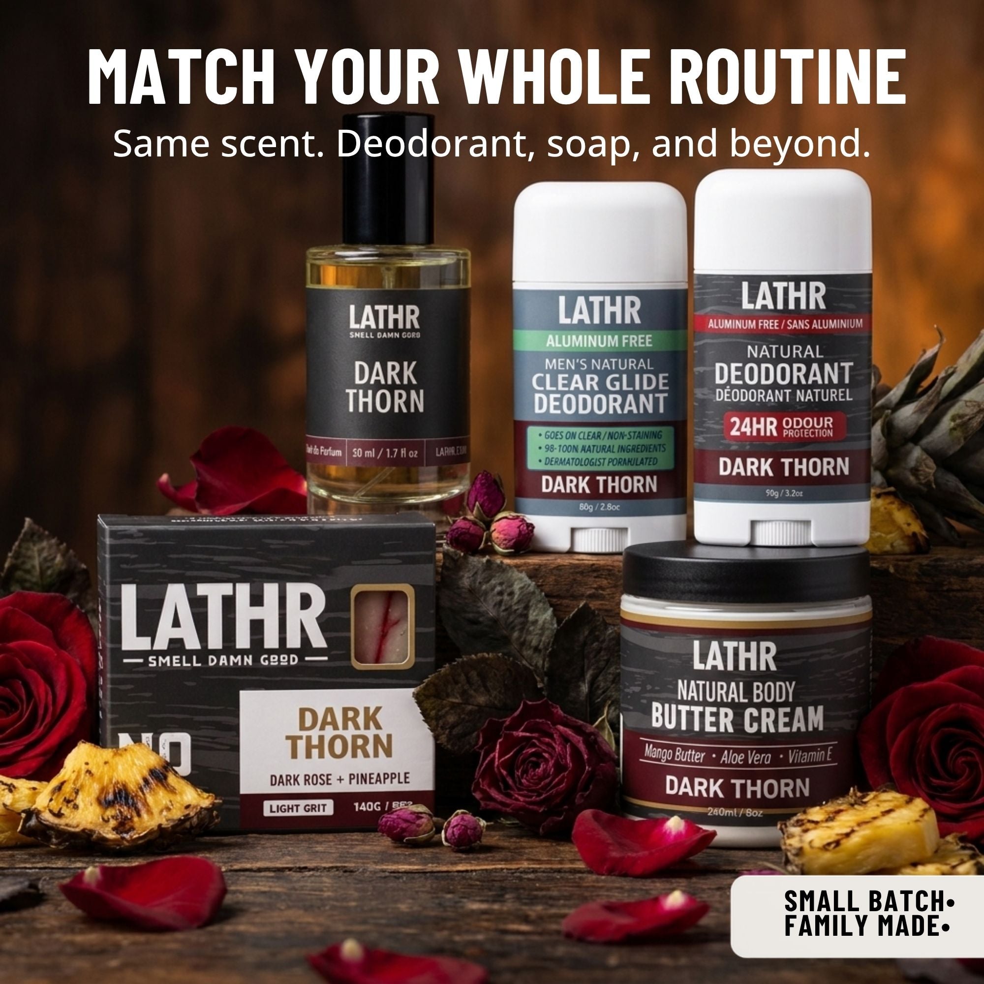 Natural Deodorant Dark Thorn LATHR Made In Canada