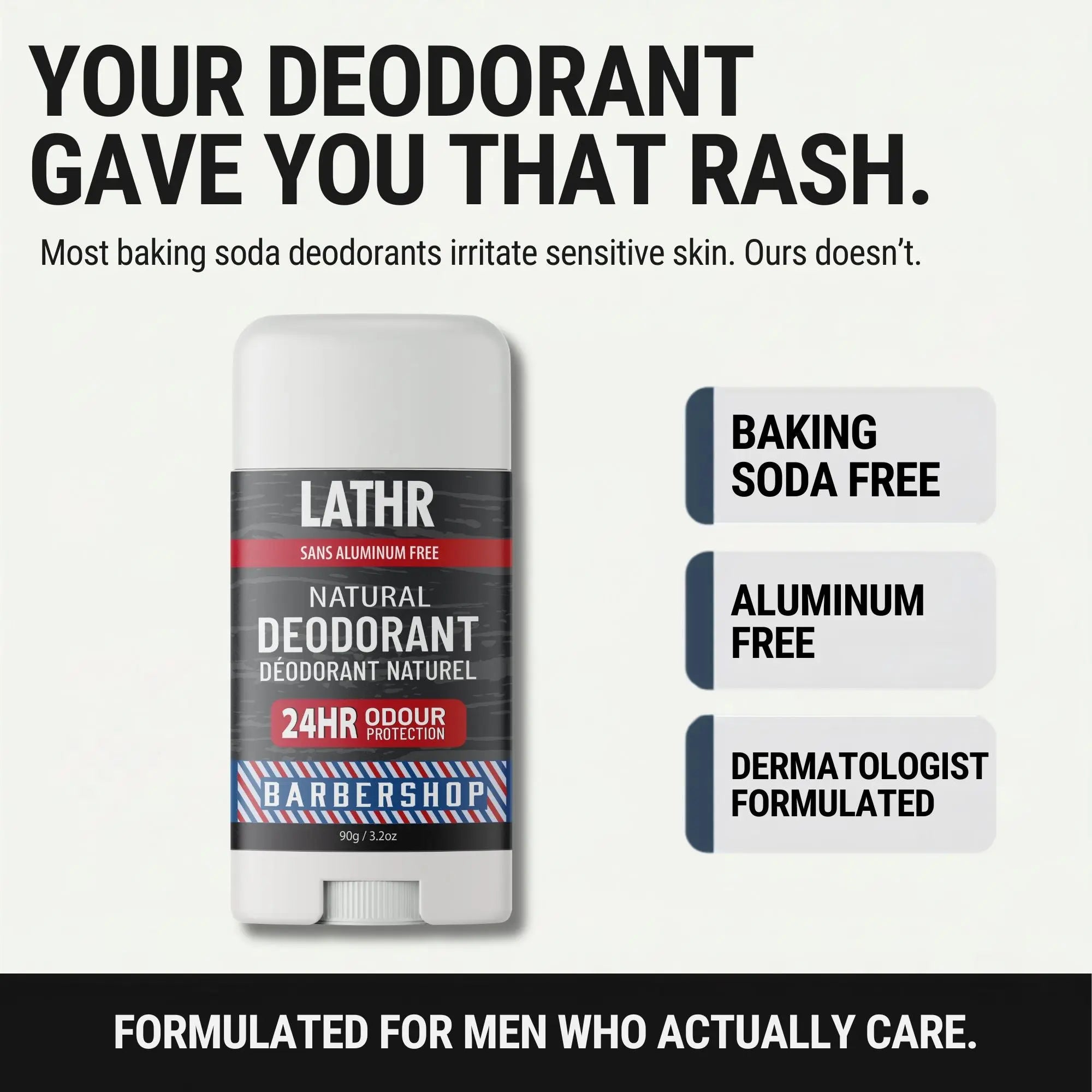 Natural Deodorant Barbershop LATHR Made In Canada