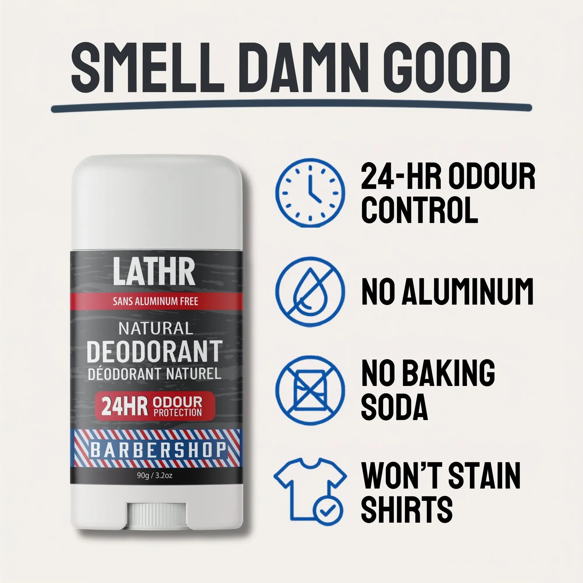 Natural Deodorant Barbershop LATHR Made In Canada