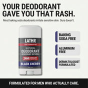 Natural Deodorant Black Cherry LATHR Made In Canada