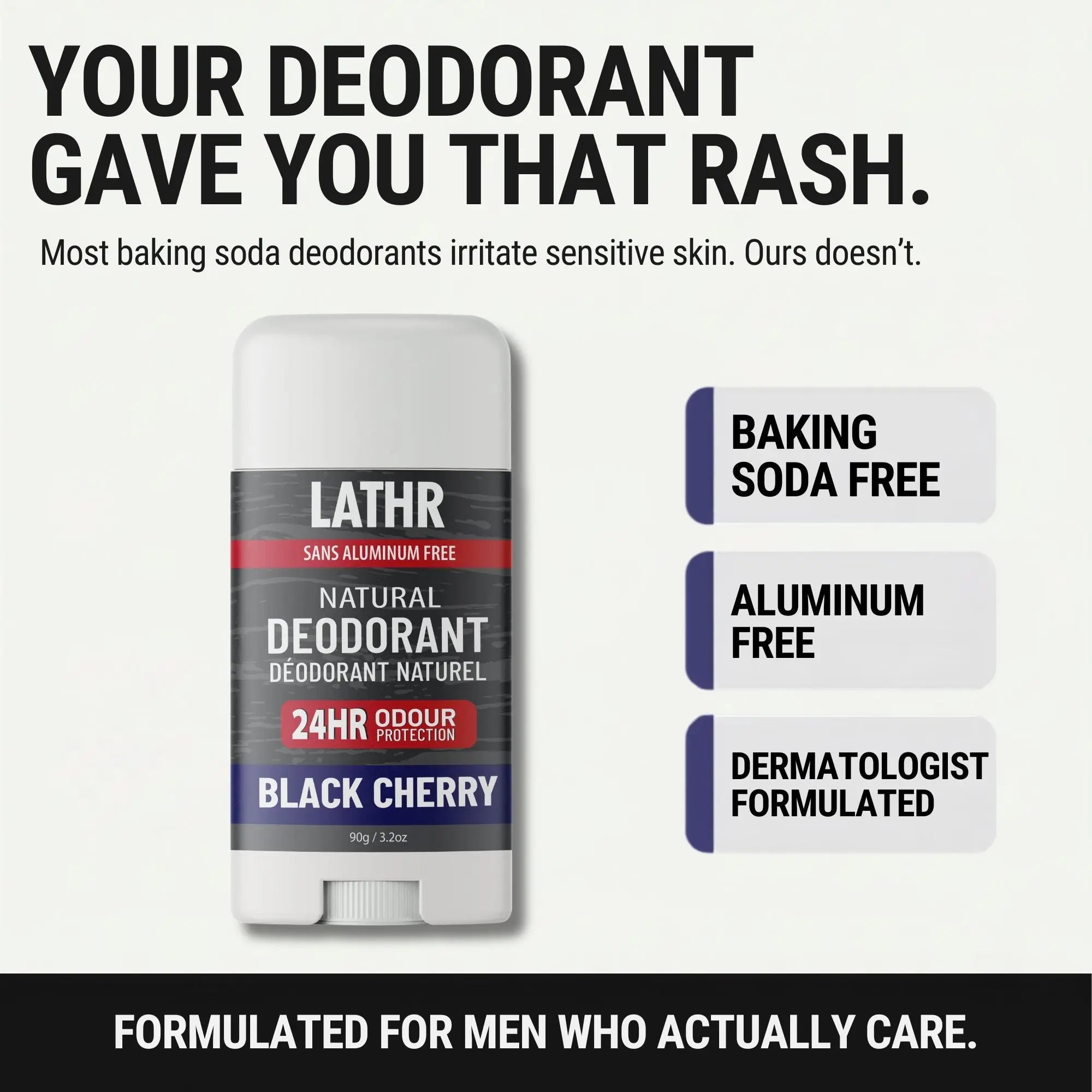 Natural Deodorant Black Cherry LATHR Made In Canada