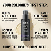 Black Cherry Body Oil LATHR Made In Canada