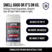 Natural Deodorant Black Cherry LATHR Made In Canada