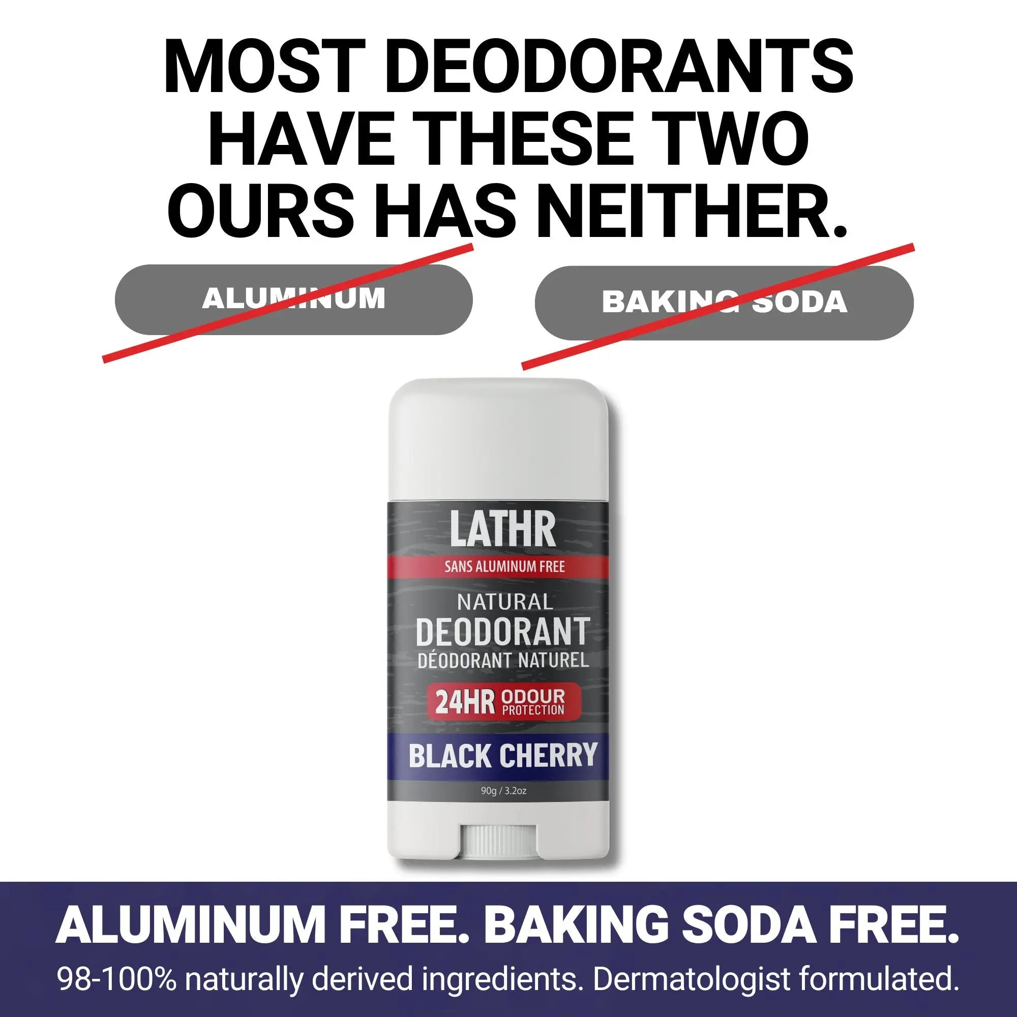 Natural Deodorant Black Cherry LATHR Made In Canada