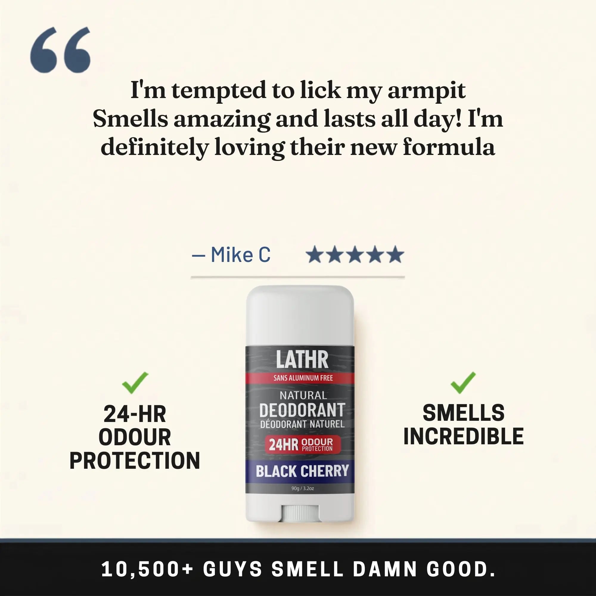 Natural Deodorant Black Cherry LATHR Made In Canada