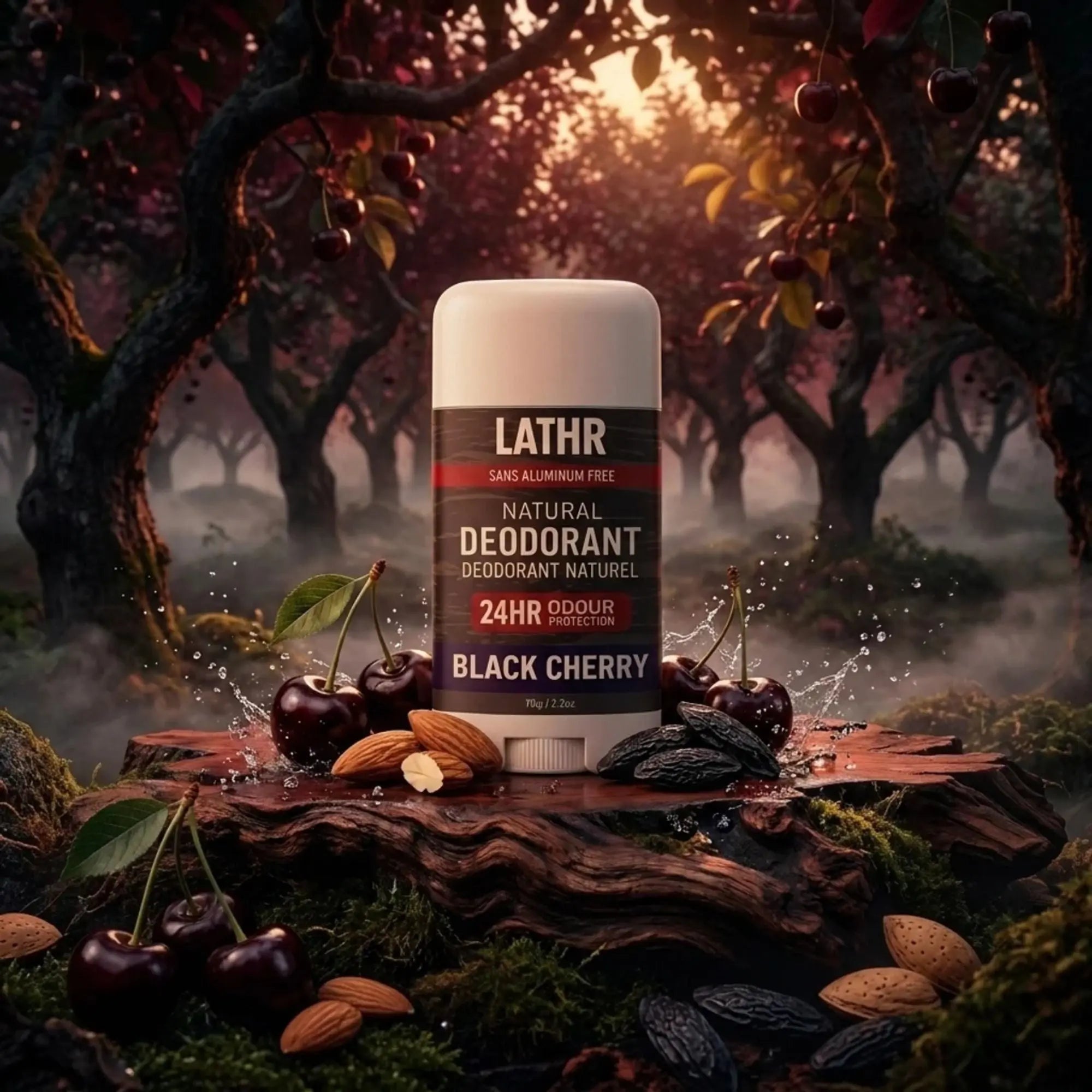 Natural Deodorant Black Cherry LATHR Made In Canada