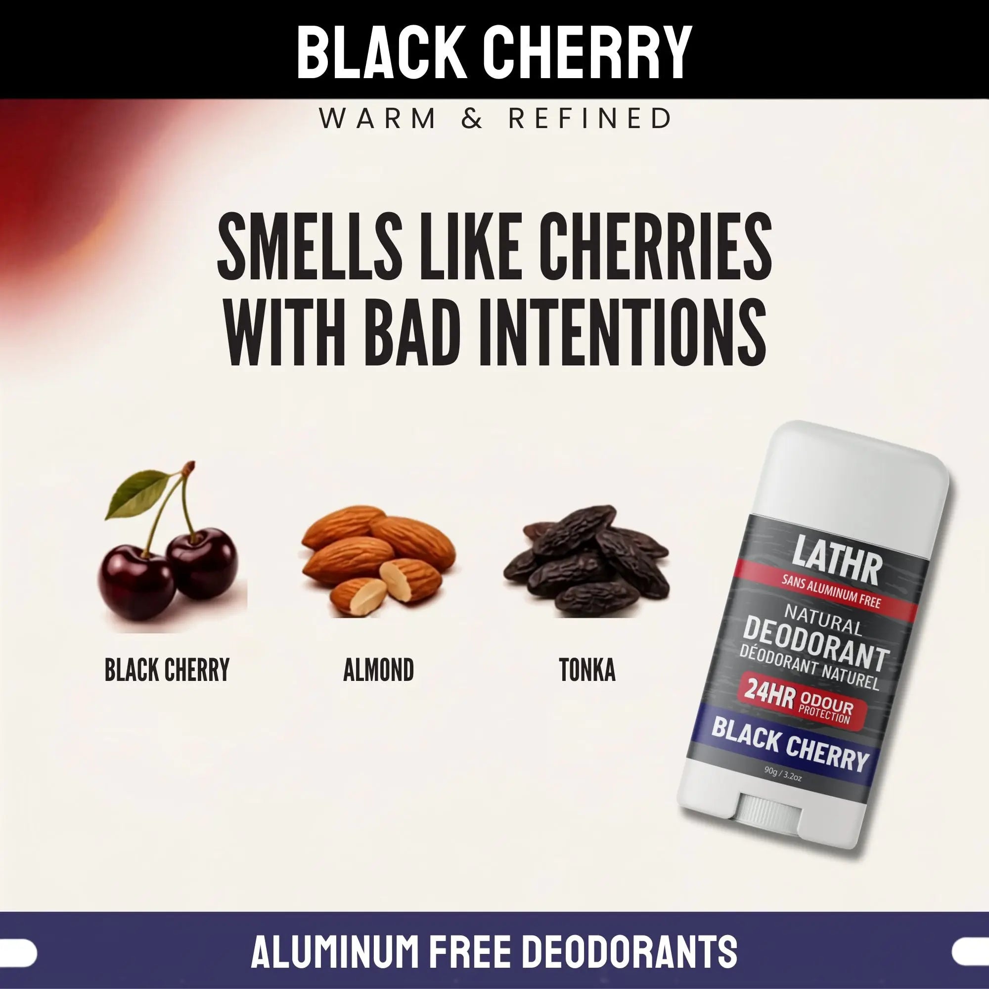 Natural Deodorant Black Cherry LATHR Made In Canada