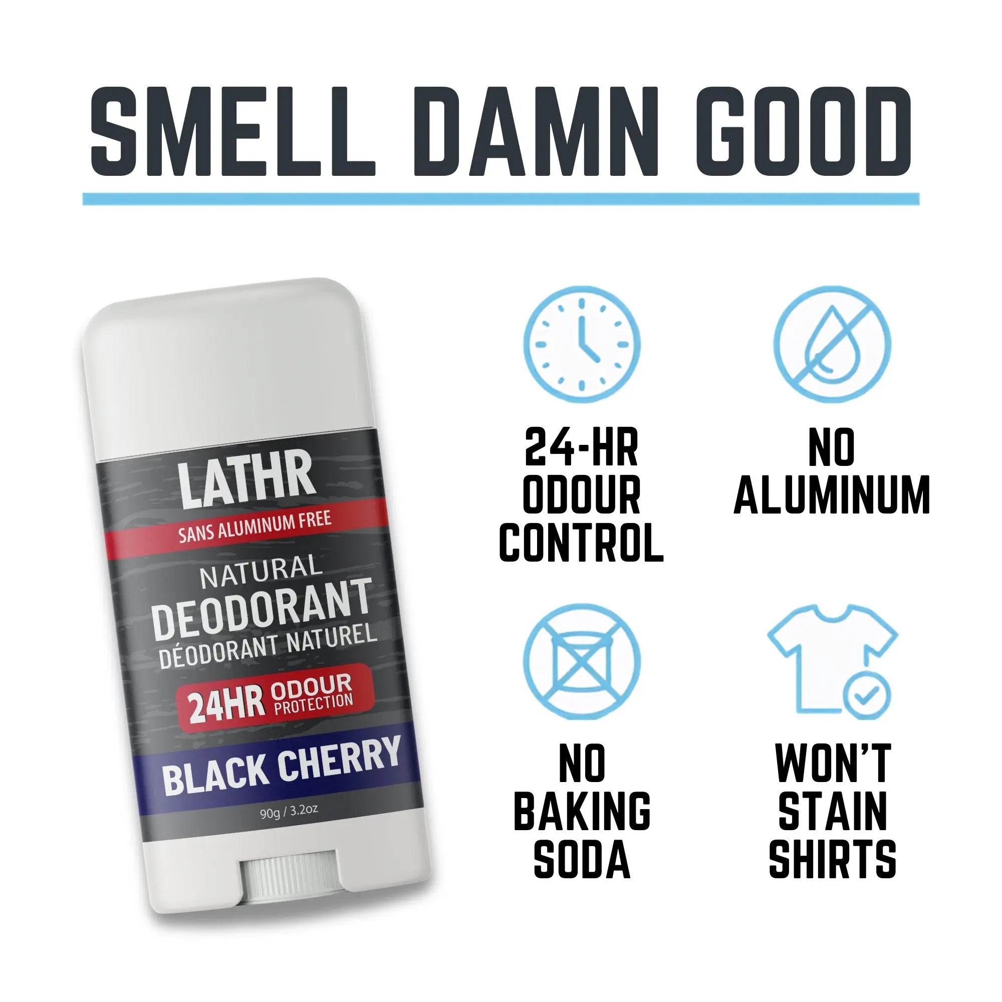 Natural Deodorant Black Cherry LATHR Made In Canada