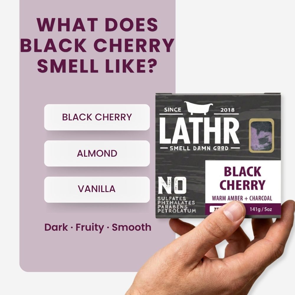 Black Cherry Soap Bar LATHR Made In Canada