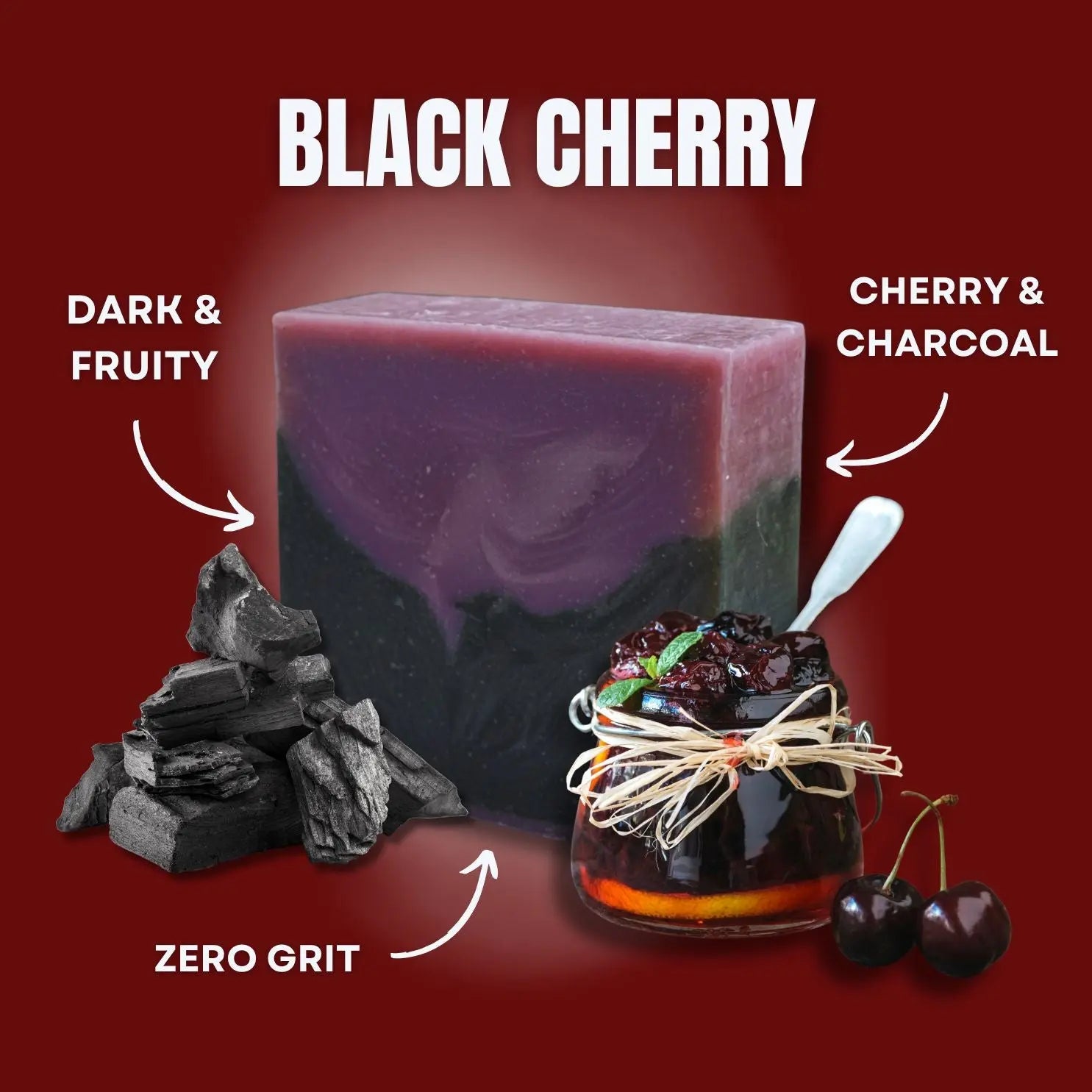 Black Cherry Soap Bar LATHR Made In Canada