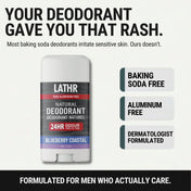 Natural Deodorant Blueberry Coastal LATHR Made In Canada