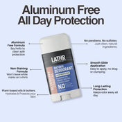 Natural Deodorant Blueberry Coastal LATHR Made In Canada