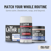 Natural Deodorant Blueberry Coastal LATHR Made In Canada