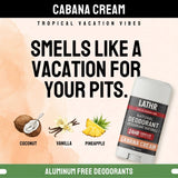 Natural Deodorant Cabana Cream LATHR Made In Canada