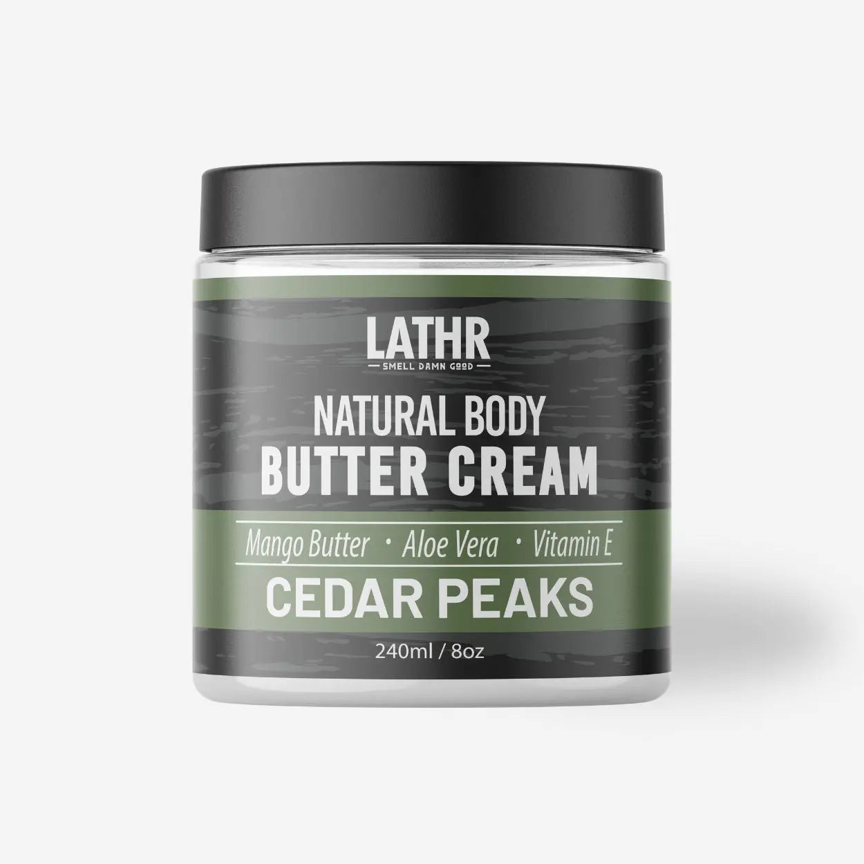 Body Butter Cream Cedar Peaks 8oz LATHR Made In Canada