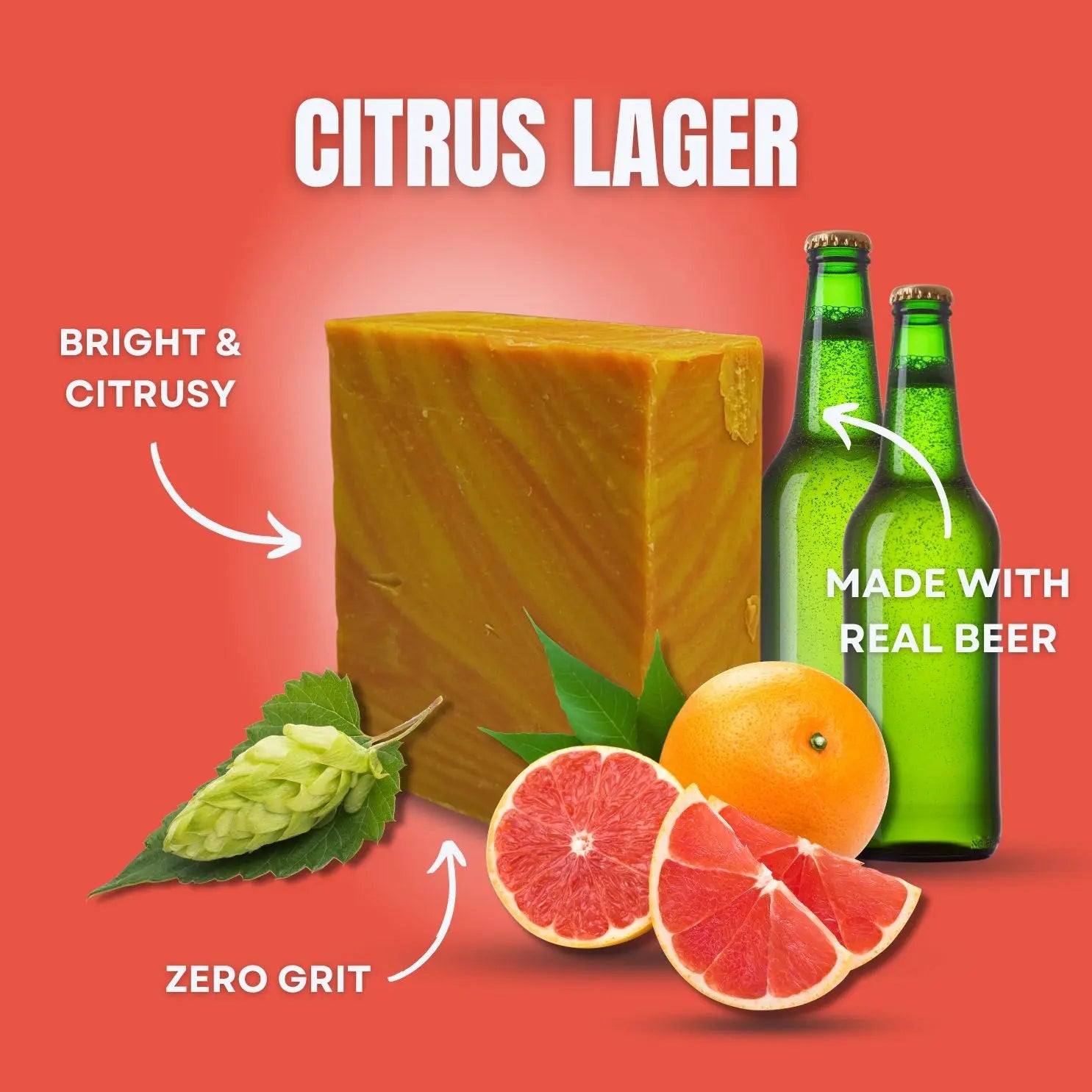 Citrus Lager Soap Bar LATHR Made In Canada