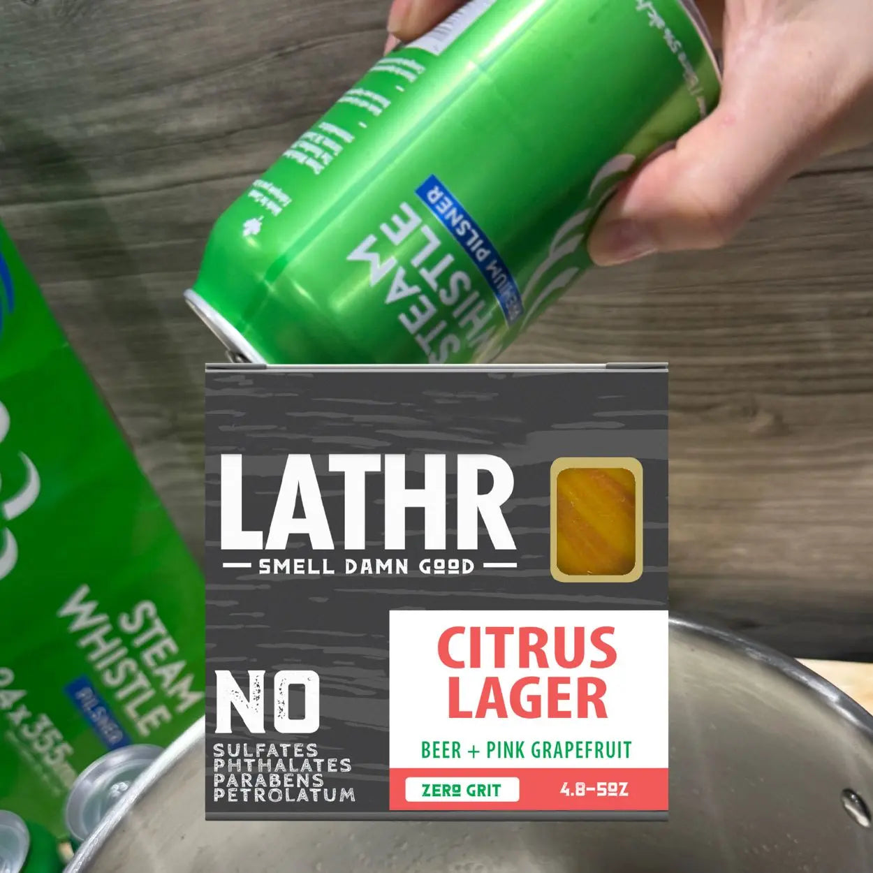 Citrus Lager Soap Bar LATHR Made In Canada