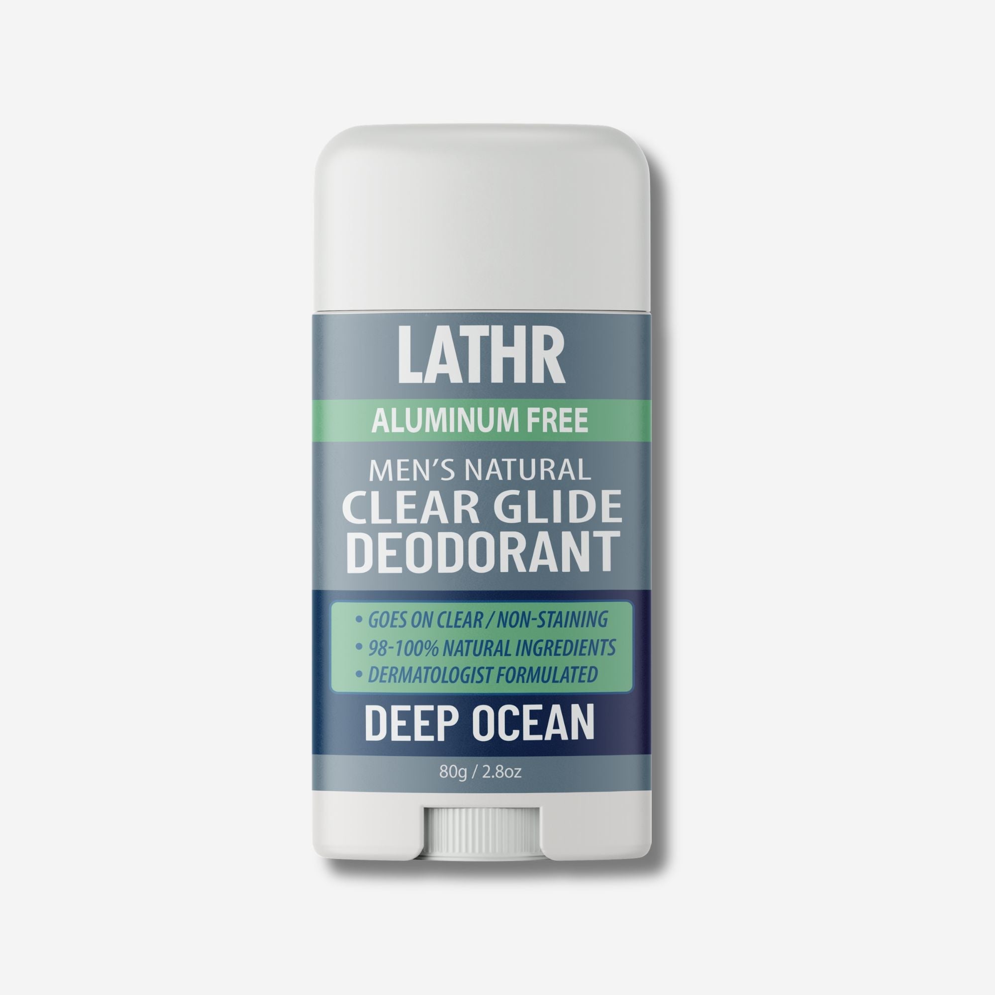 Clear Glide Deodorant Deep Ocean LATHR Made In Canada