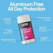 Natural Deodorant Cotton Candy LATHR Made In Canada