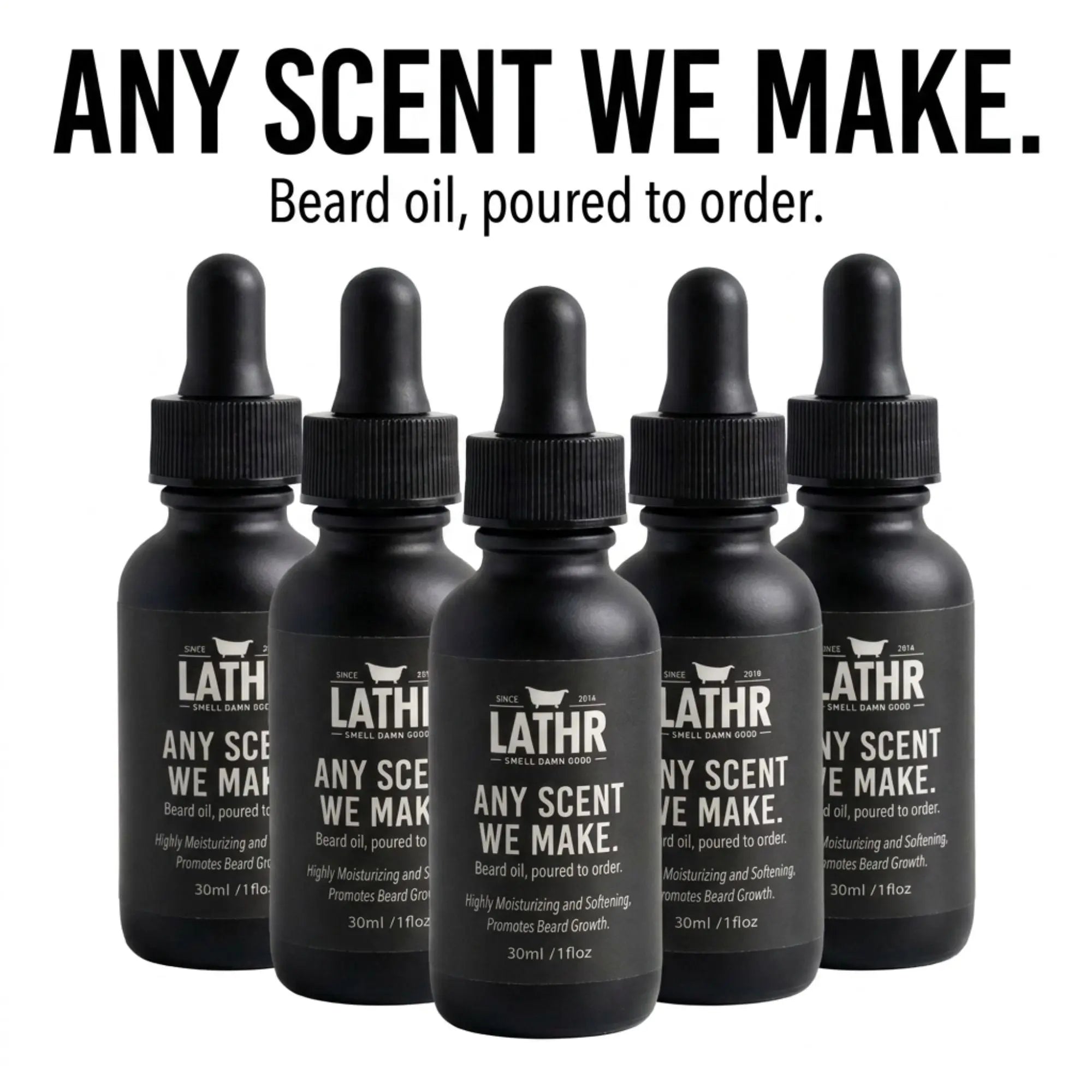 Custom Pour Beard Oil (2 Bottles) LATHR Made In Canada