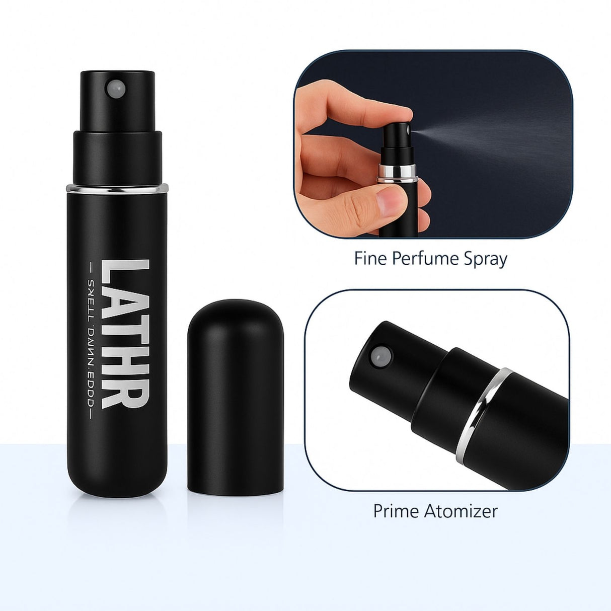 Cologne Refillable Travel Sprayer Atomizer 2 Pack