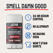 Natural Deodorant Dark Thorn LATHR Made In Canada