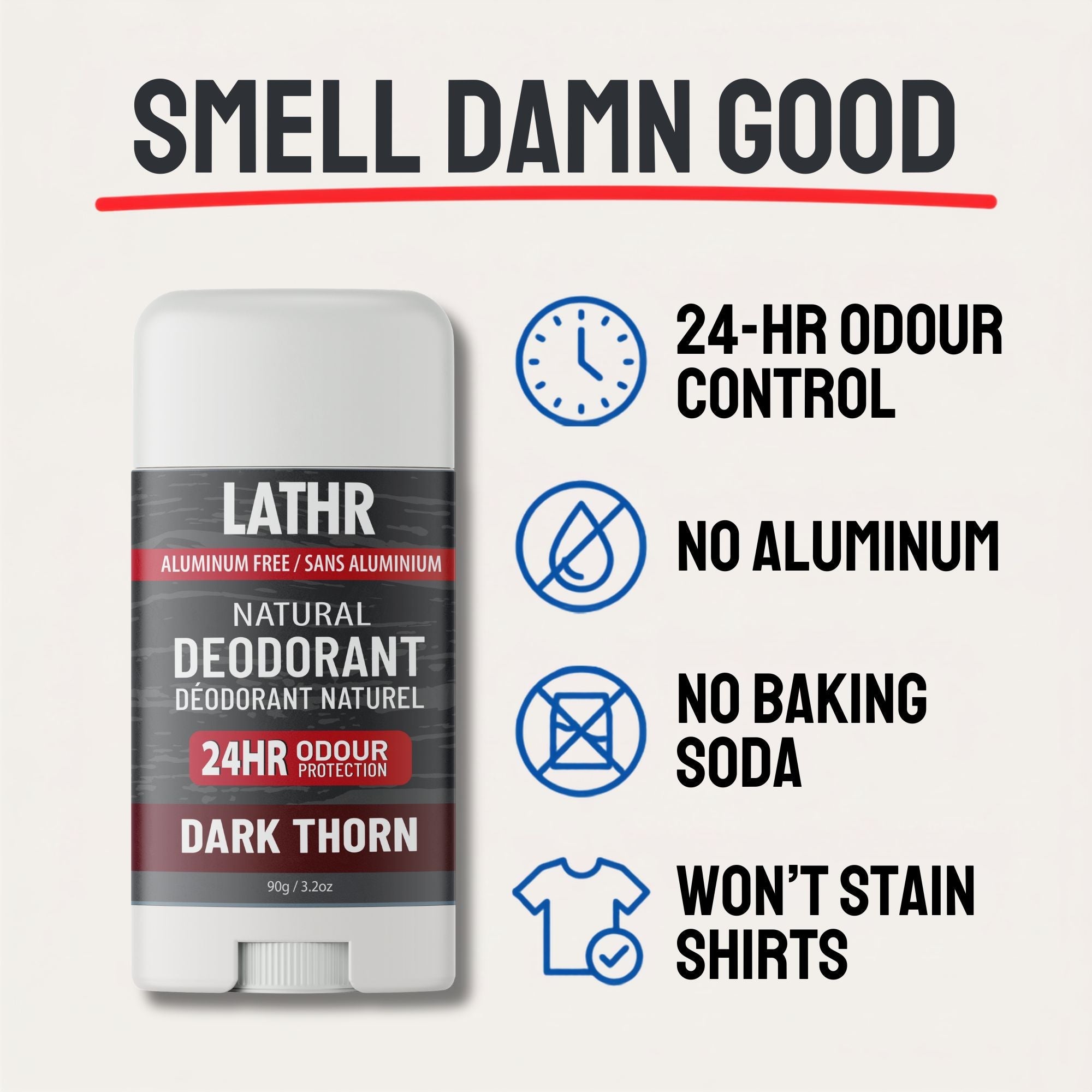 Natural Deodorant Dark Thorn LATHR Made In Canada