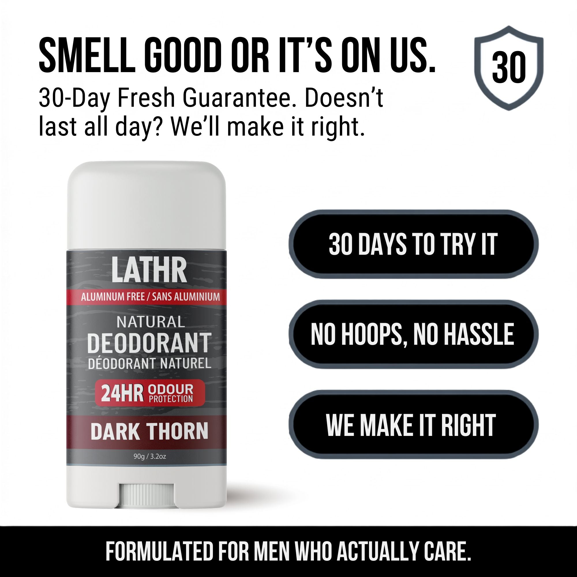 Natural Deodorant Dark Thorn LATHR Made In Canada