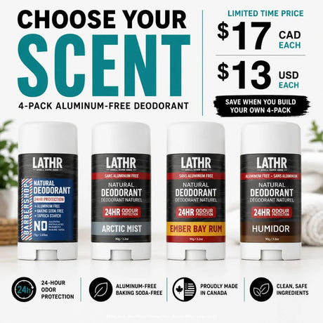 Deodorant 4-Pack LATHR Made In Canada
