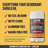 Natural Deodorant Ember Bay Rum LATHR Made In Canada