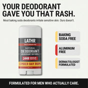Natural Deodorant Ember Bay Rum LATHR Made In Canada