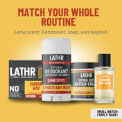 Natural Deodorant Ember Bay Rum LATHR Made In Canada