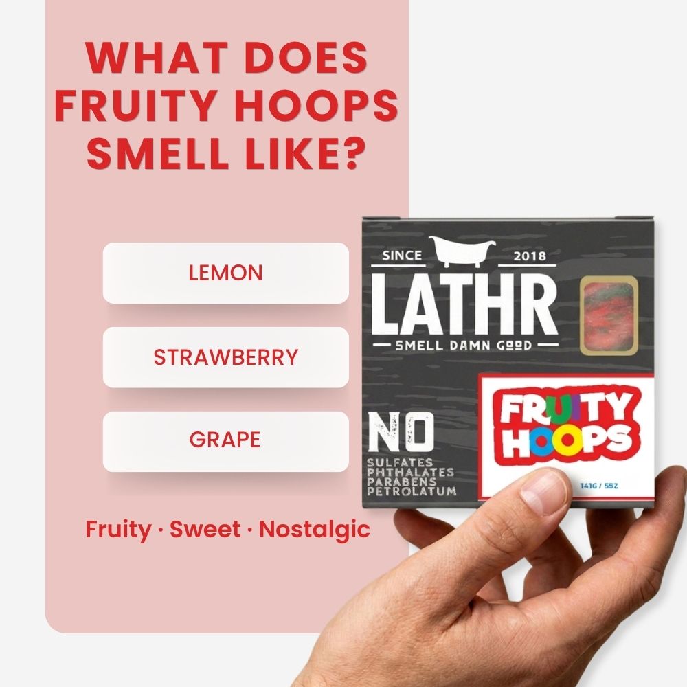 Fruity Hoops Soap Bar LATHR Made In Canada