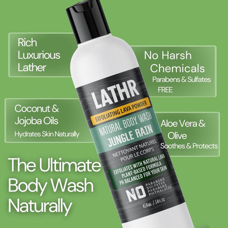 Jungle Rain Exfoliating Body Wash LATHR Made In Canada