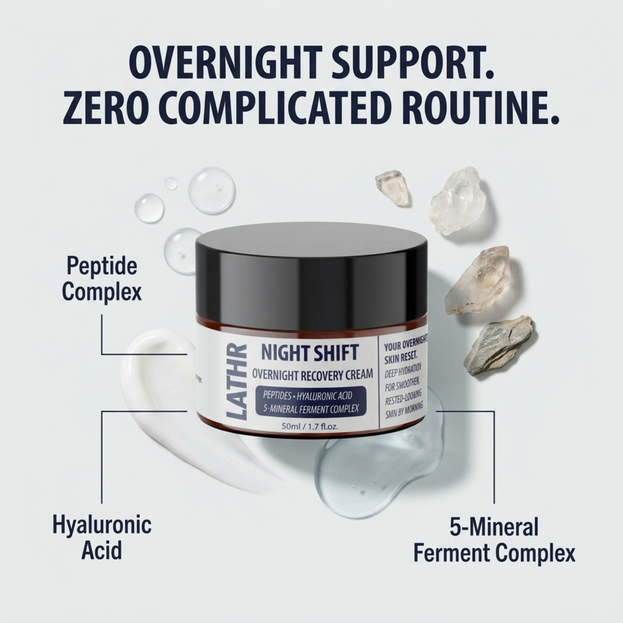 Night Shift Overnight Recovery Cream LATHR Made In Canada