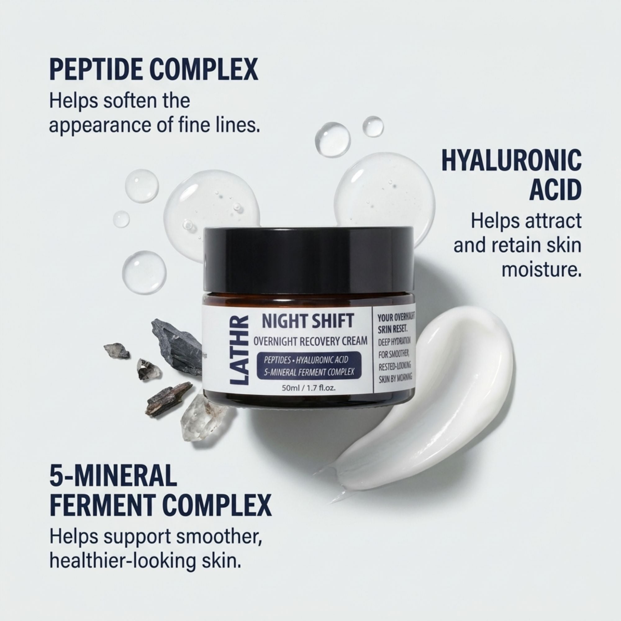 Night Shift Overnight Recovery Cream LATHR Made In Canada