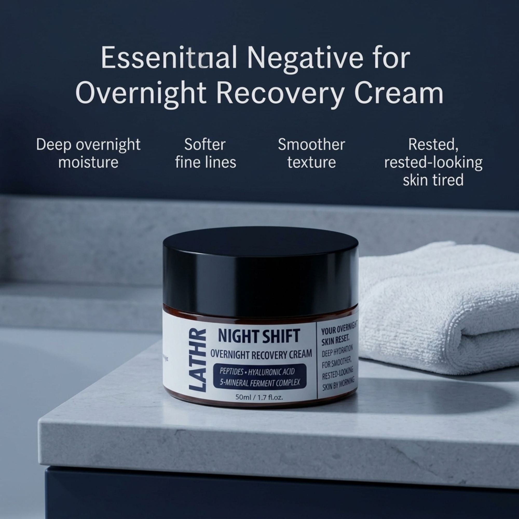 Night Shift Overnight Recovery Cream LATHR Made In Canada